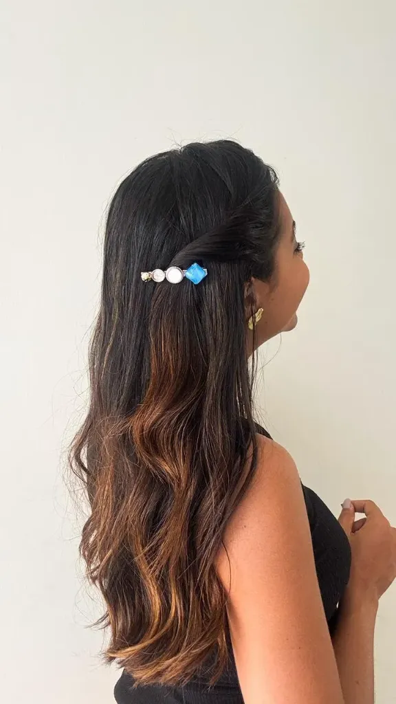 Presilha Glamour Azul M
