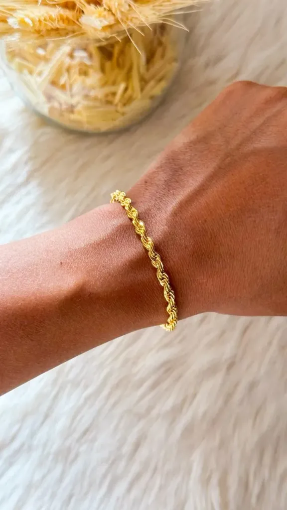 Pulseira Cordão Baiano folheada a ouro 18K