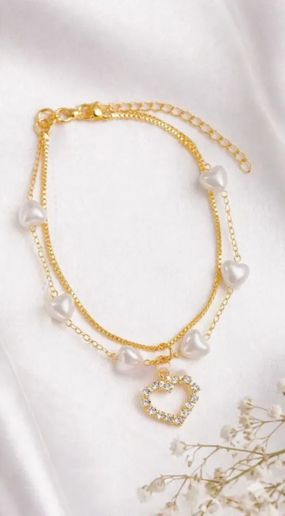 Pulseira Dupla Encantadora Ouro